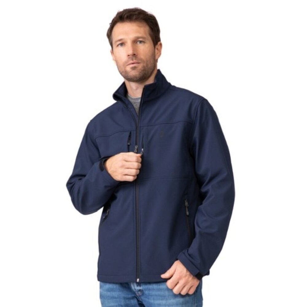FREE COUNTRY NEW super softshell Men Size XXL (50-52) Dark Navy Full Zip Jacket